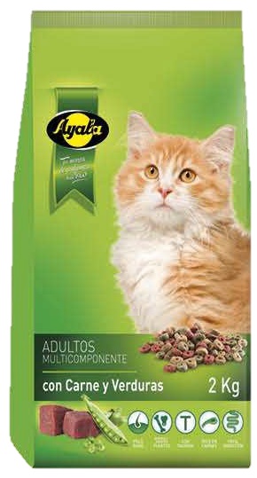 AYALA C.GATO CARNE/VERDURAS 2KG.