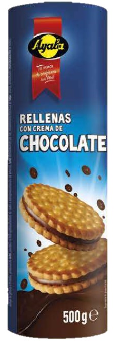 AYALA GALLETAS RELLENAS CHOCO.500G.