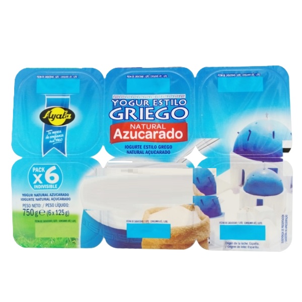 AYALA GRIEGO NAT.AZUC.PACK-6U.X125G (097)