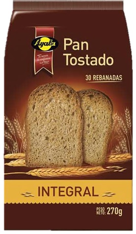 AYALA PAN TOSTADO INTEGRAL 30REB.