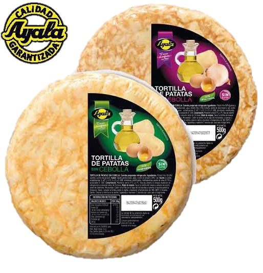 AYALA TORTILLA CON CEBOLLA 500 GRS