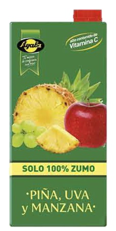 AYALA ZUMO DE PIÑA  MANZANA Y UVA BRIK 1L.