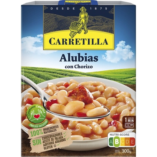 CARRETILLA ALUBIAS CON CHORIZO