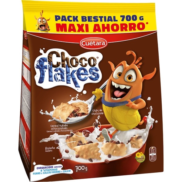 CUETARA CHOCO FLAKES 700G.