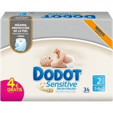 DODOT SENSITIVE R. NACIDO T-2 34 UDS