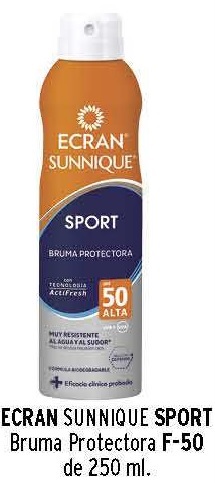 ECRAN SUNNIQUE SPORT SP.FP-50 250ML