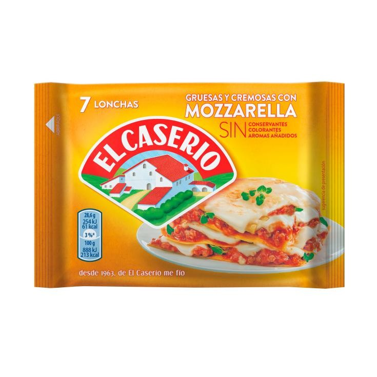 EL CASERIO LONCHAS MOZZARELLA 200GR