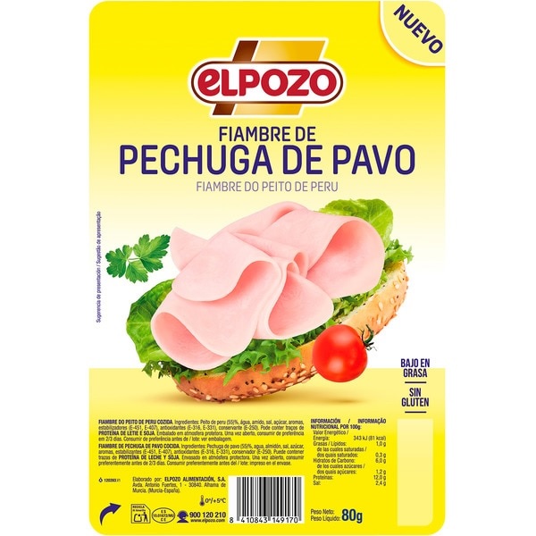 EL POZO F.PECHUGA PAVO LONCHAS 80G (226)