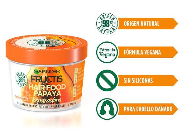 FRUCTIS MASC.HAIR FOOD PAPAYA 390ML (277)