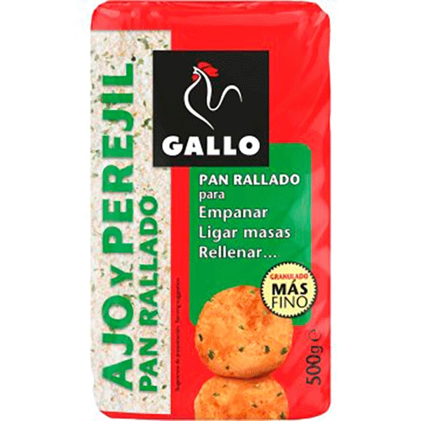 GALLO PAN RALLADO AJO/PEREJIL 500G.