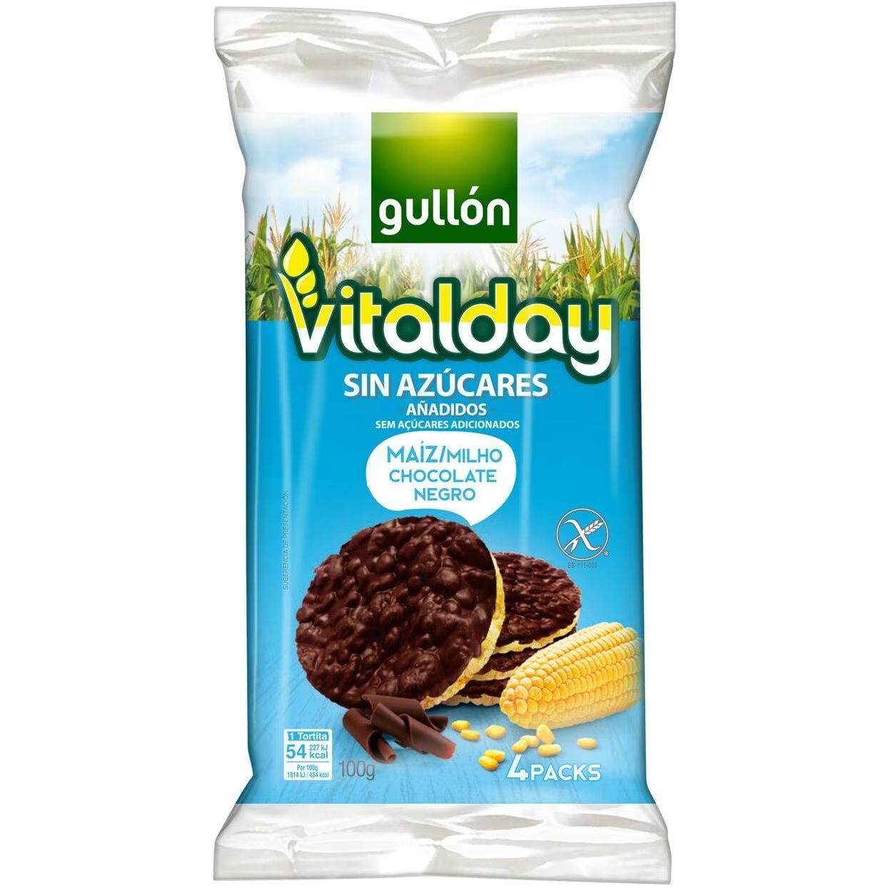 GULLON T.MAIZ/CHOCO VITALDAY 100G. (322)