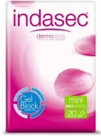 INDASEC COMPRESA INCONTINENCIA MINI PAQUETE DE 20 UD (370)