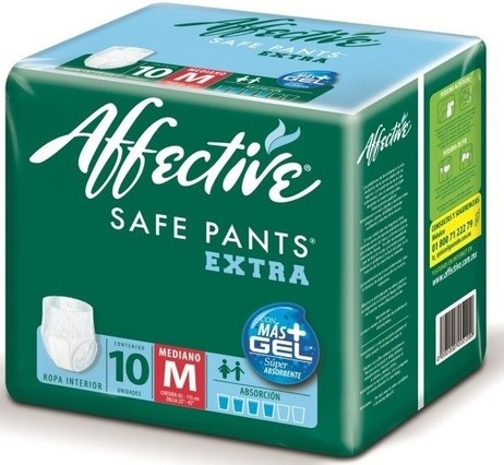 INDASEC/AFFECTIVE SAFE PANTS EXTRA T/M 10 UDS (373)