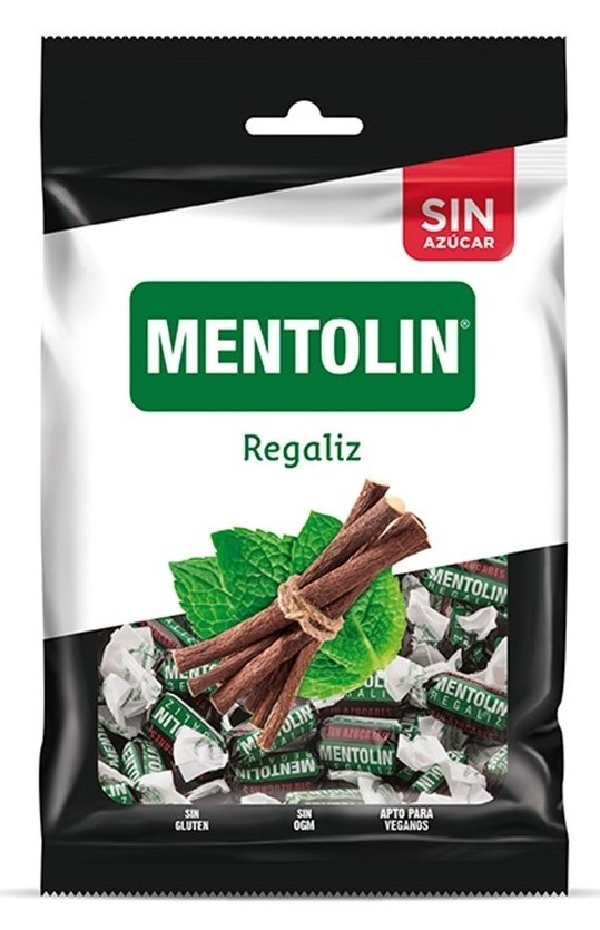 MENTOLIN REGALIZ S/AZUC.BOLSA 100G.