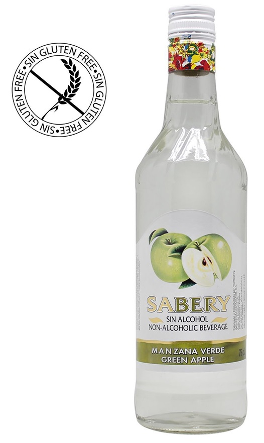 SABERY LICOR SIN ALCOHOL MANZANA 70 CL (534)