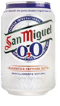 SAN MIGUEL 0,0 SIN ALCOHOL LATA 330 CC (540)