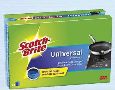 SCOTCH BRITE ESTROPAJO UNIVERSAL (NO RAYA )SALVAUÑA PACK 2 UDS