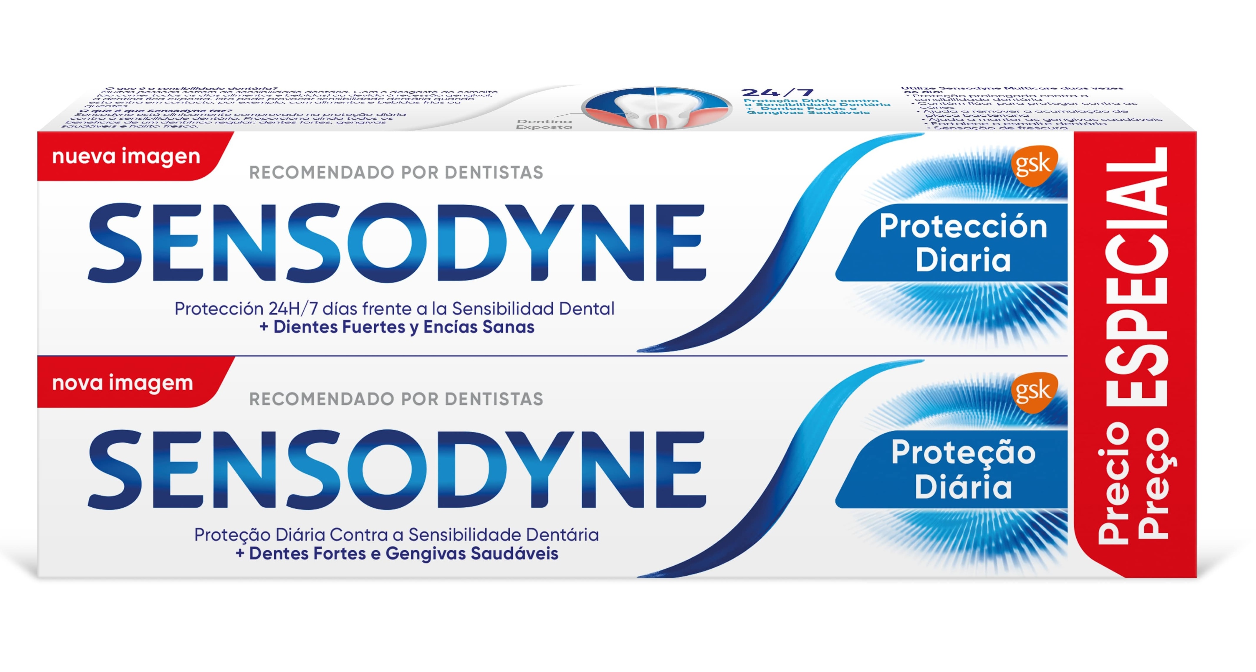 SENSODYNE P.DIARIA PACK- "2X75ML". (635)