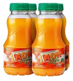 SIMON LIFE MANDARINA PACK 4 X 200 ML (567)