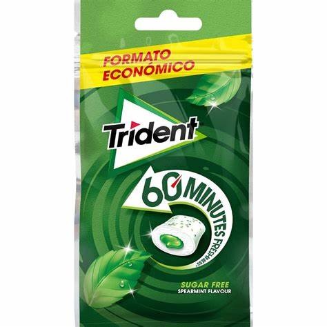 TRIDENT 60 MINUTOS HIERBABUENA 40G.