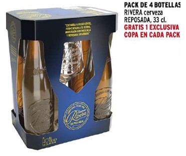 RIVERA REPOSADA 33CL.PACK.4U.+COPA